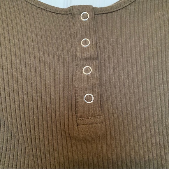 NWT Olive Ribbed Bodysuit - Picture 4 of 5